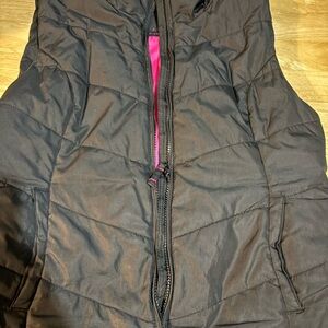 Aeropostale Black and Pink Puffer Jacket